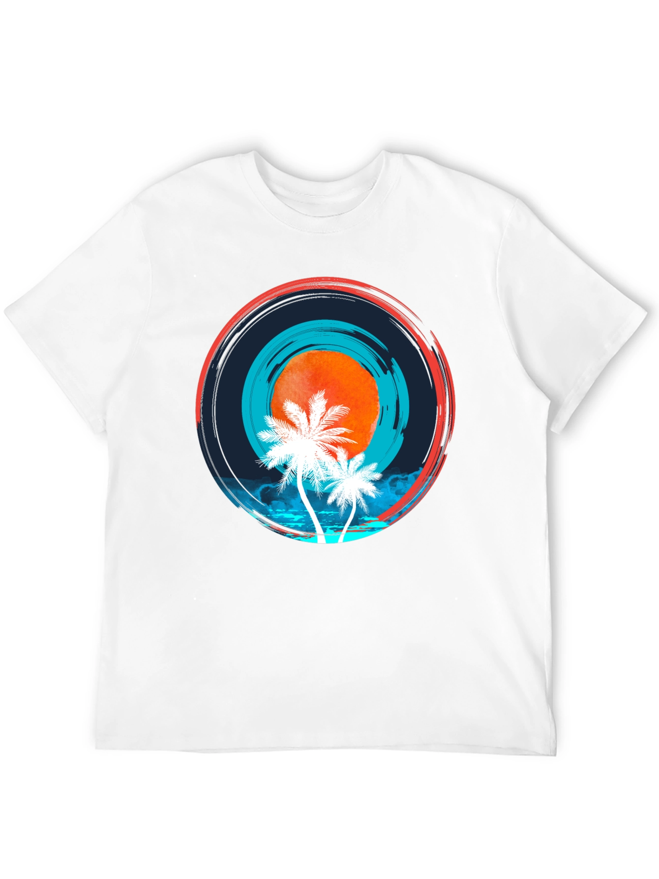 Tropical Sunset Graphic T-Shirt
