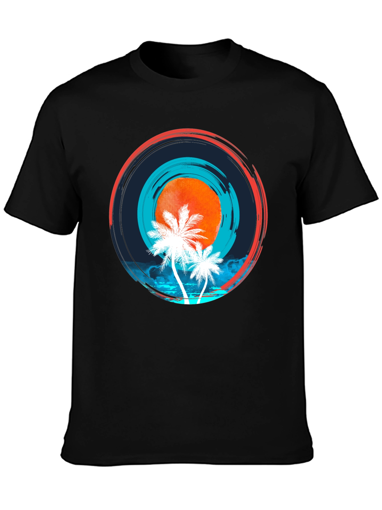 Tropical Sunset Graphic T-Shirt