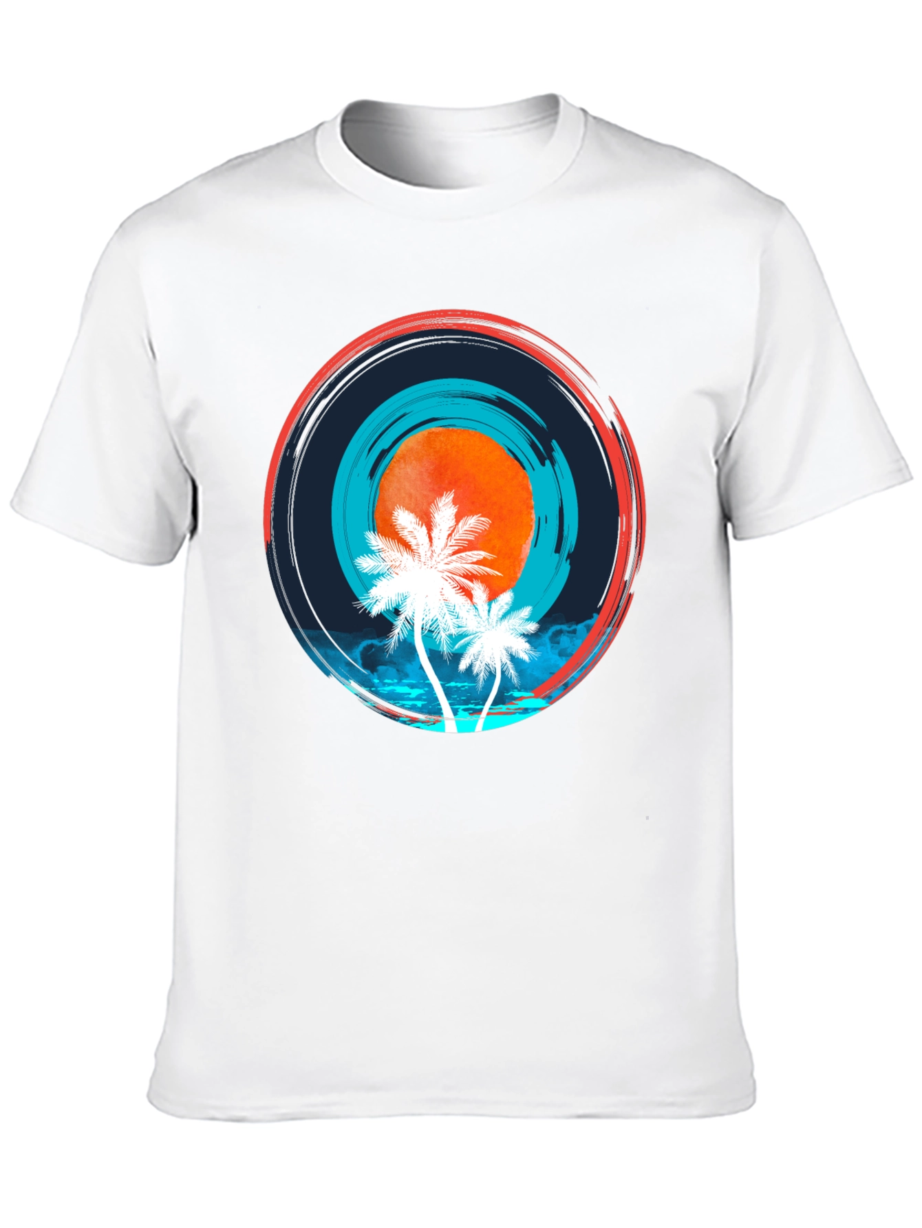 Tropical Sunset Graphic T-Shirt