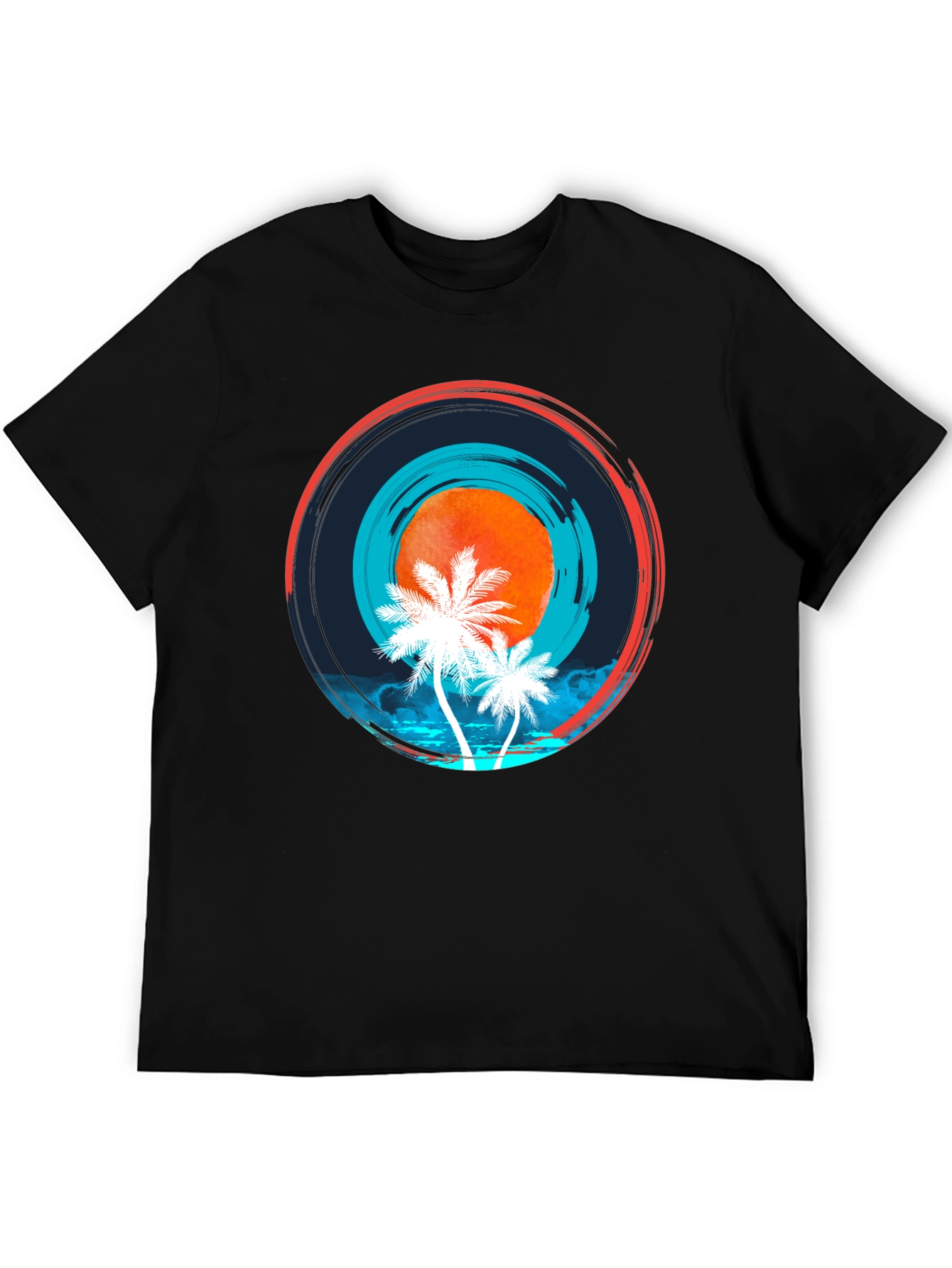 Tropical Sunset Graphic T-Shirt