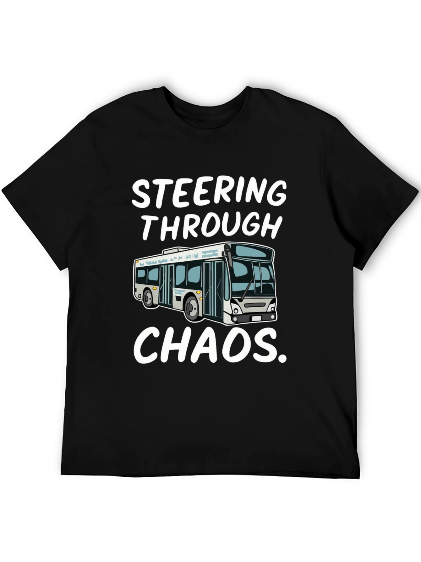 Steering Through Chaos Black Graphic T-Shirt