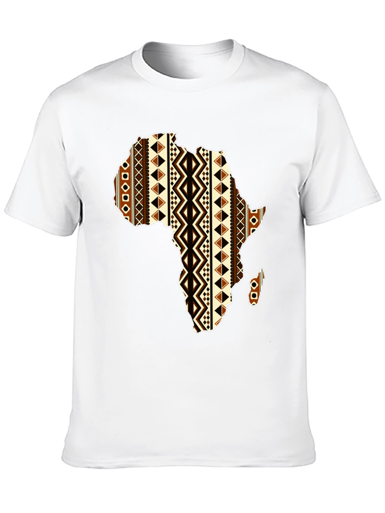 Africa Map Print T-Shirt - Black Unique Design