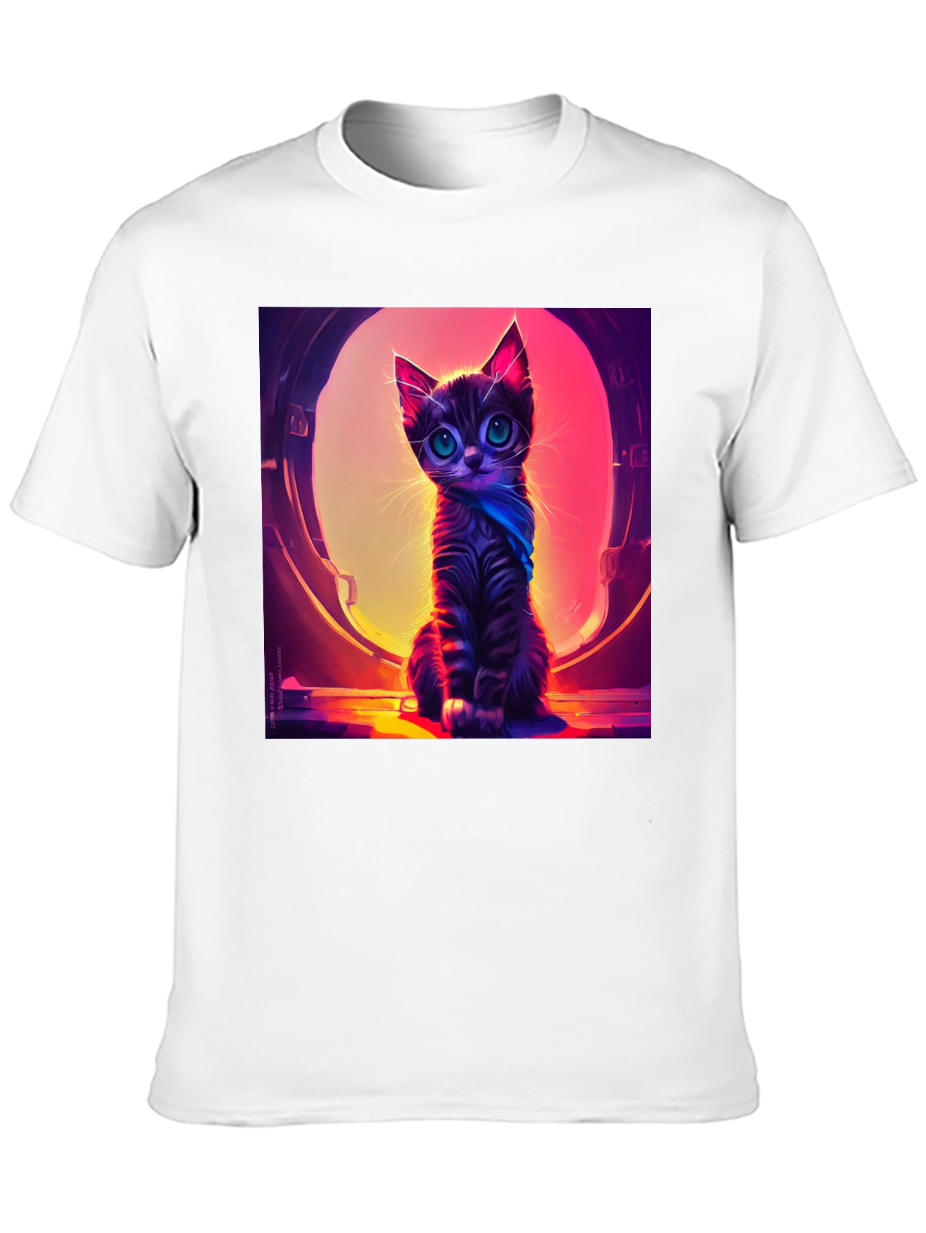 Cute Kitten in Space T-Shirt