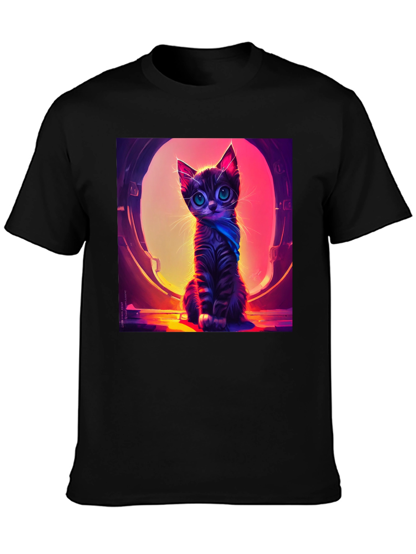 Cute Kitten in Space T-Shirt