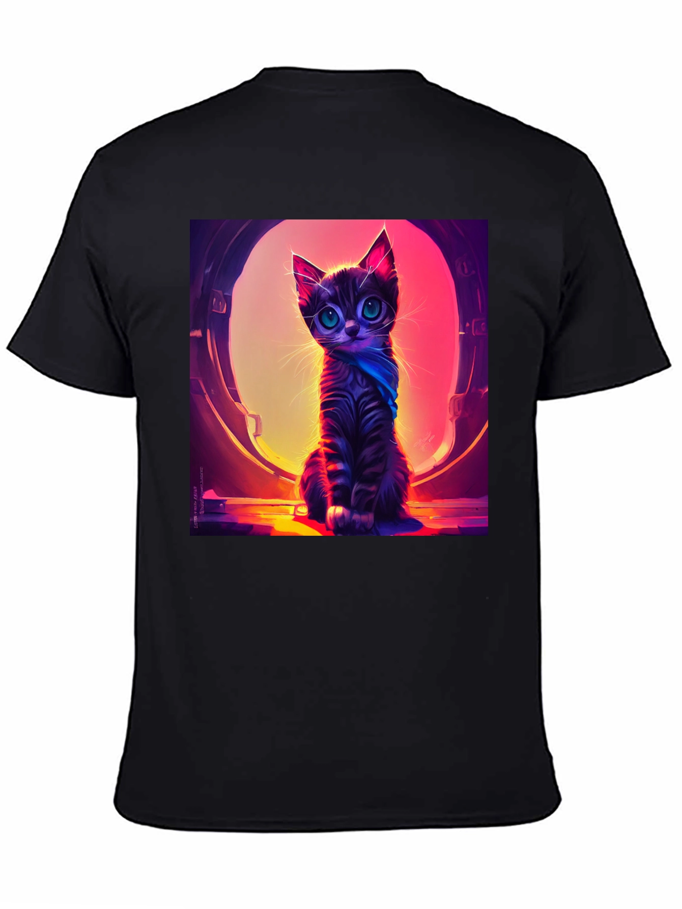 Cute Kitten in Space T-Shirt