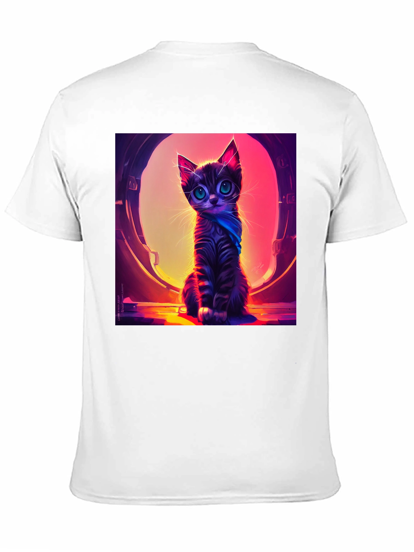 Cute Kitten in Space T-Shirt