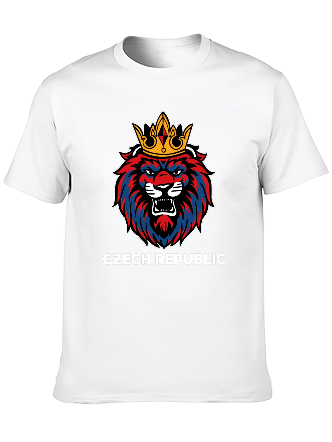 Czech Republic Lion Crown Black T-Shirt