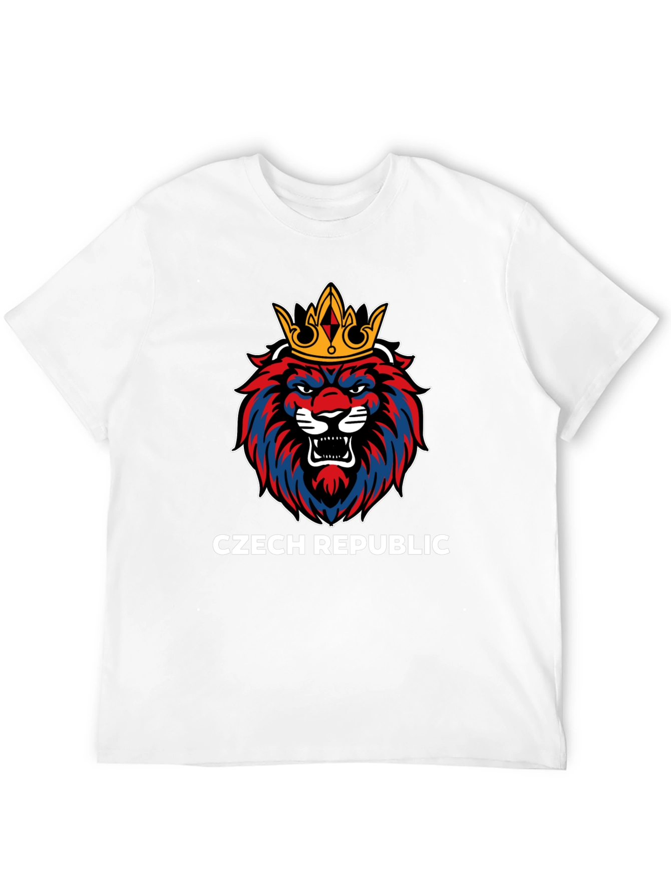 Czech Republic Lion Crown Black T-Shirt