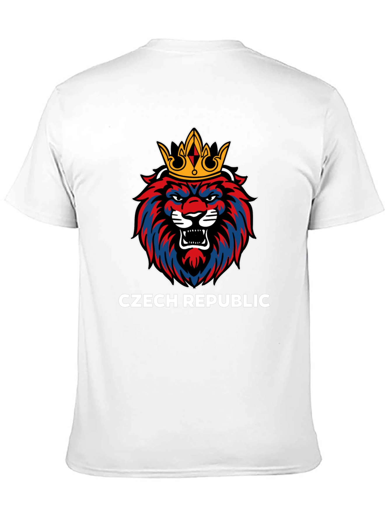 Czech Republic Lion Crown Black T-Shirt