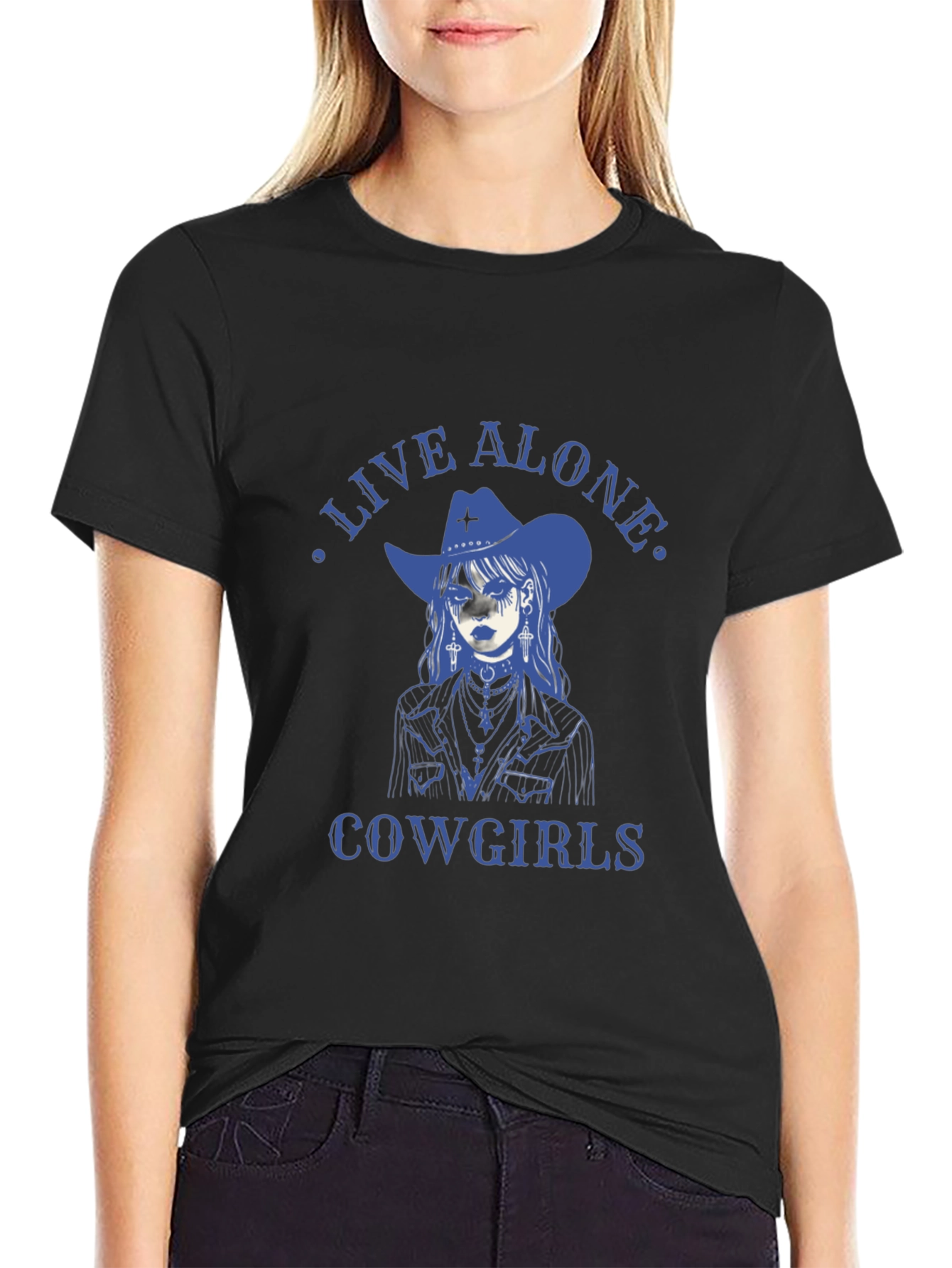 Live Alone Cowgirls Graphic Tee