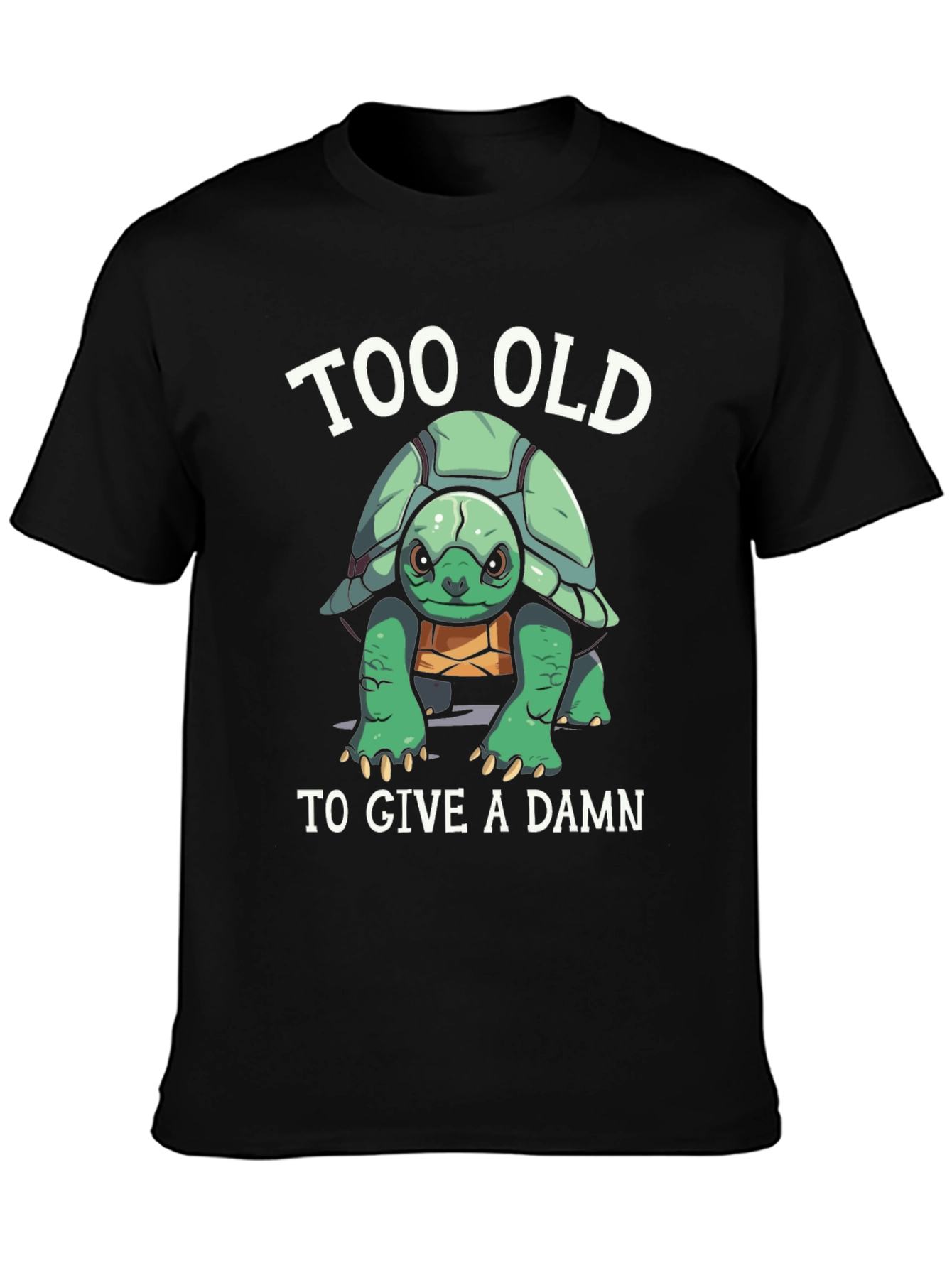 Too Old to Give a Damn Turtle Graphic Tee