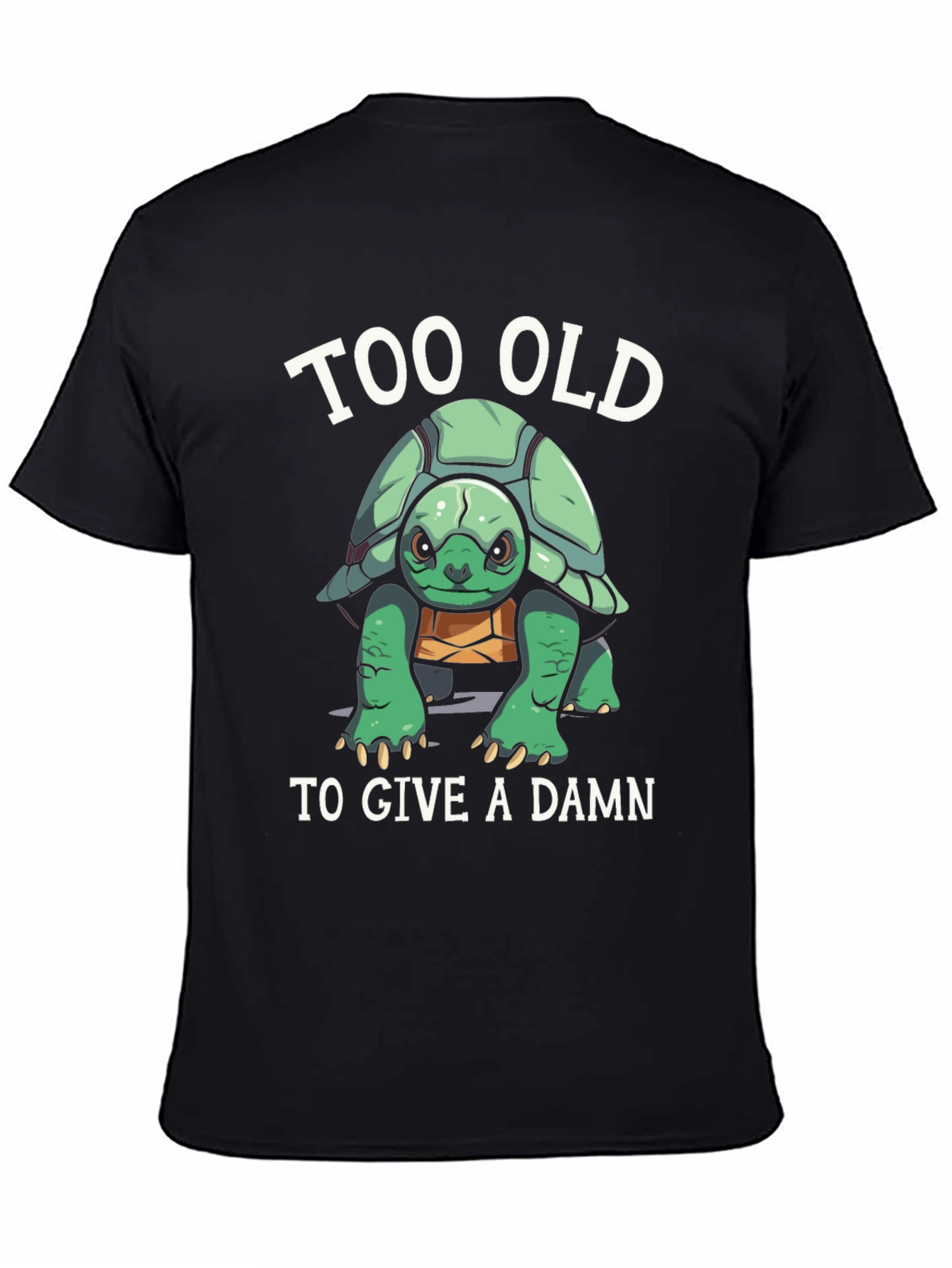 Too Old to Give a Damn Turtle Graphic Tee