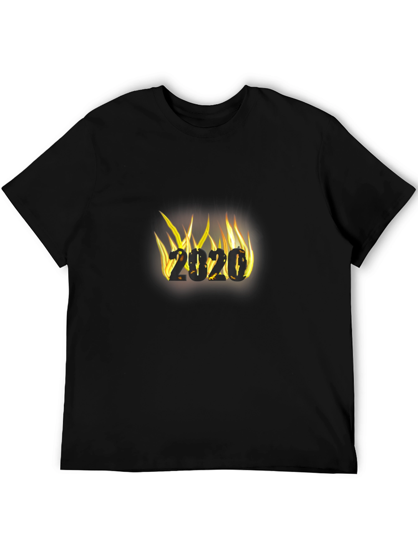Fiery 2020 Graphic Tee - Black Cotton T-Shirt