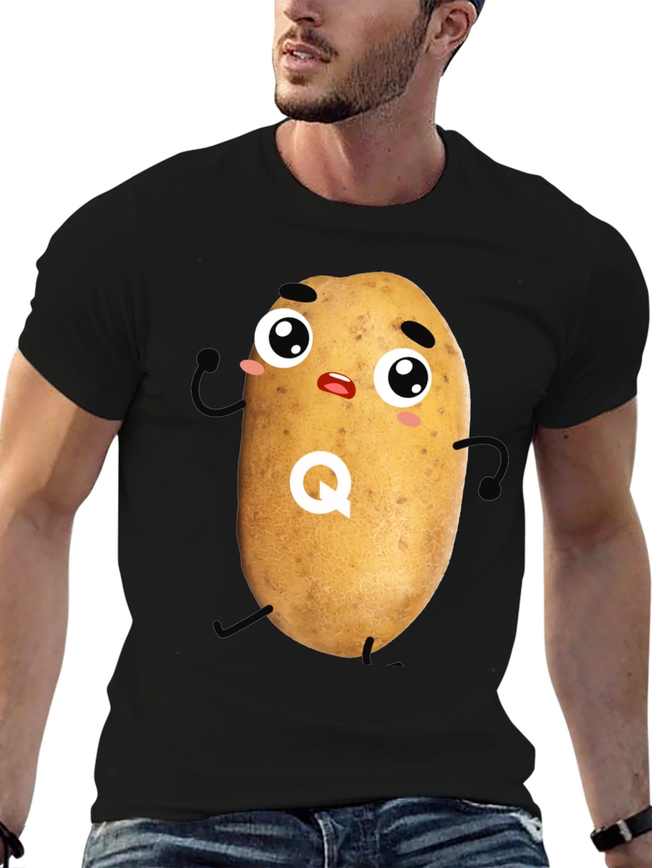 Funny Potato Graphic T-Shirt - Quirky Novelty Tee
