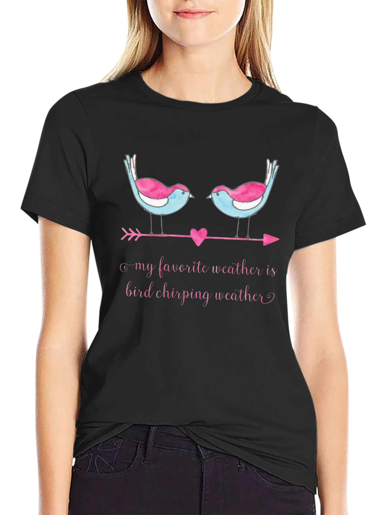 Bird Chirping Weather Graphic Tee