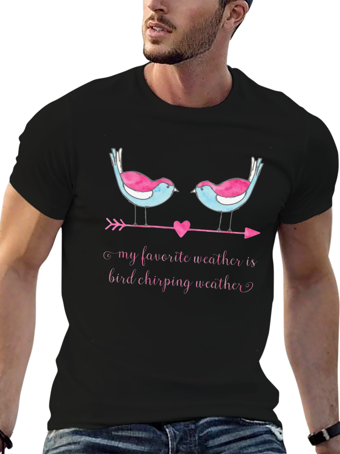 Bird Chirping Weather Graphic Tee