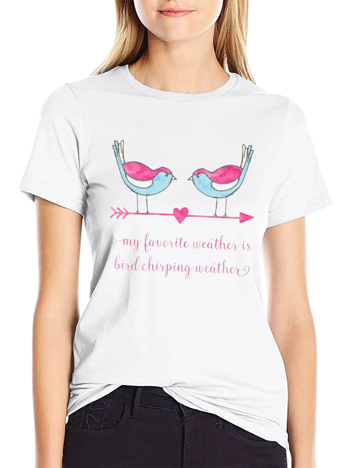 Bird Chirping Weather Graphic Tee