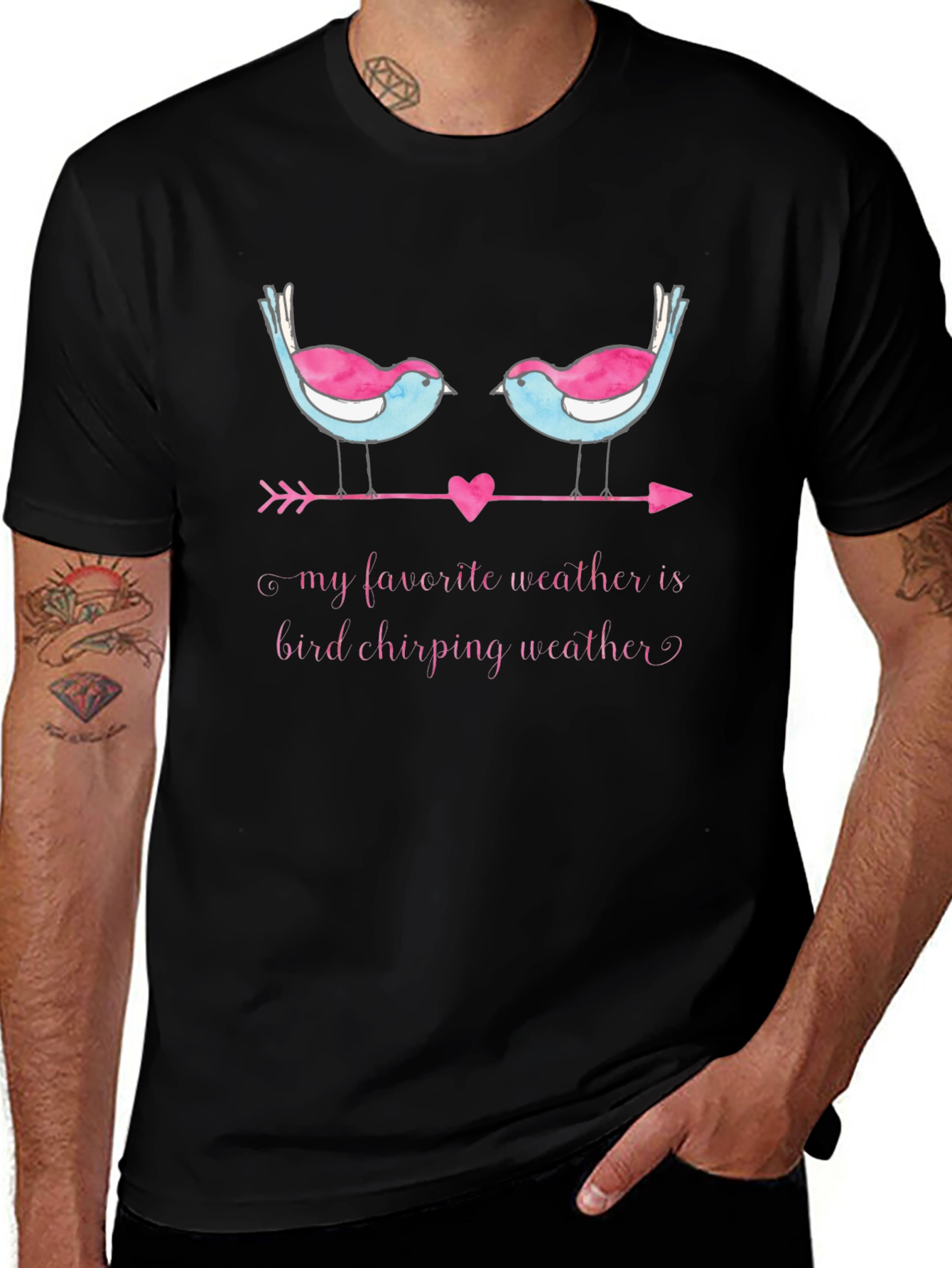 Bird Chirping Weather Graphic Tee