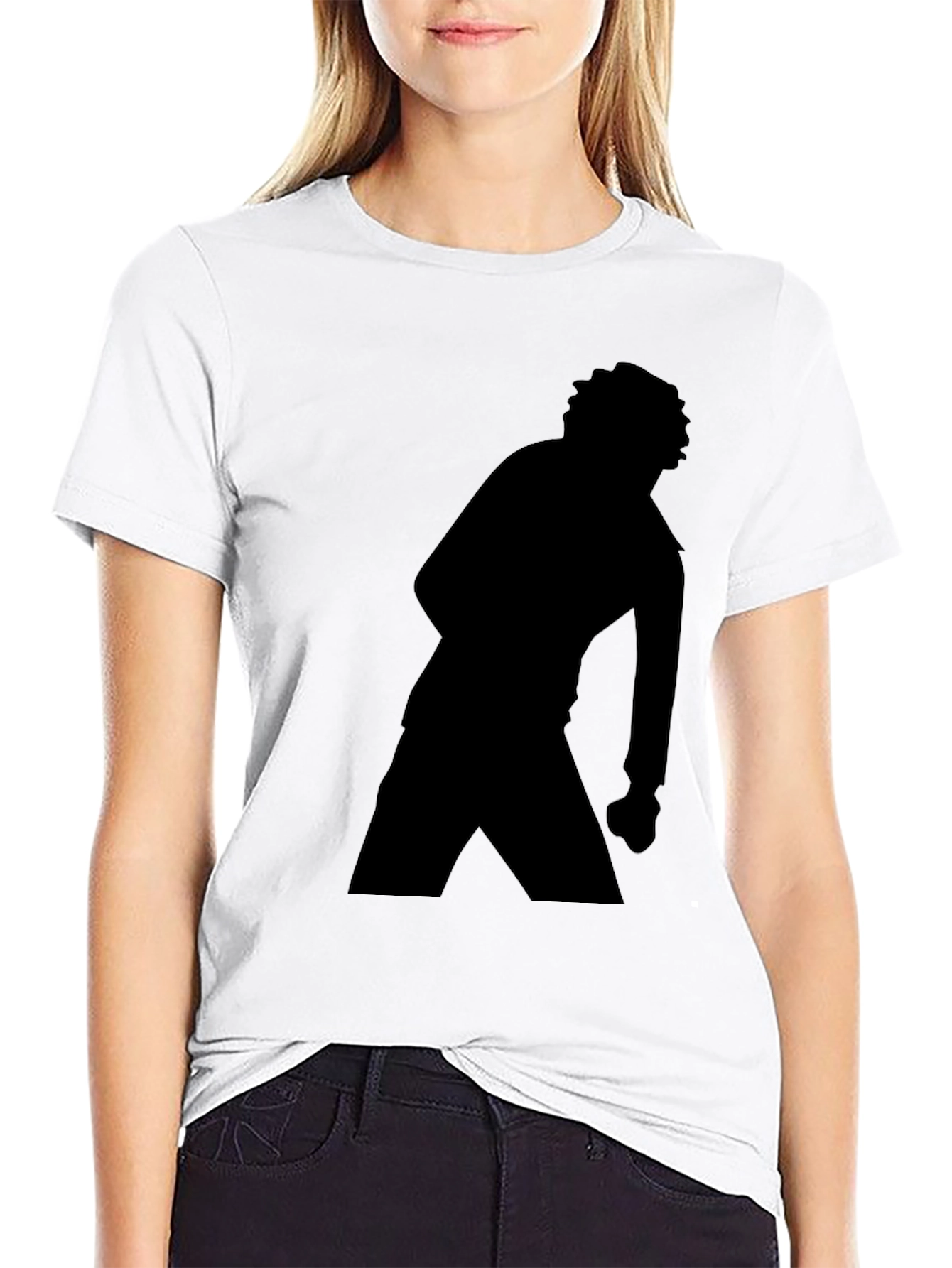 Silhouette Graphic T-Shirt - Black Cotton Tee