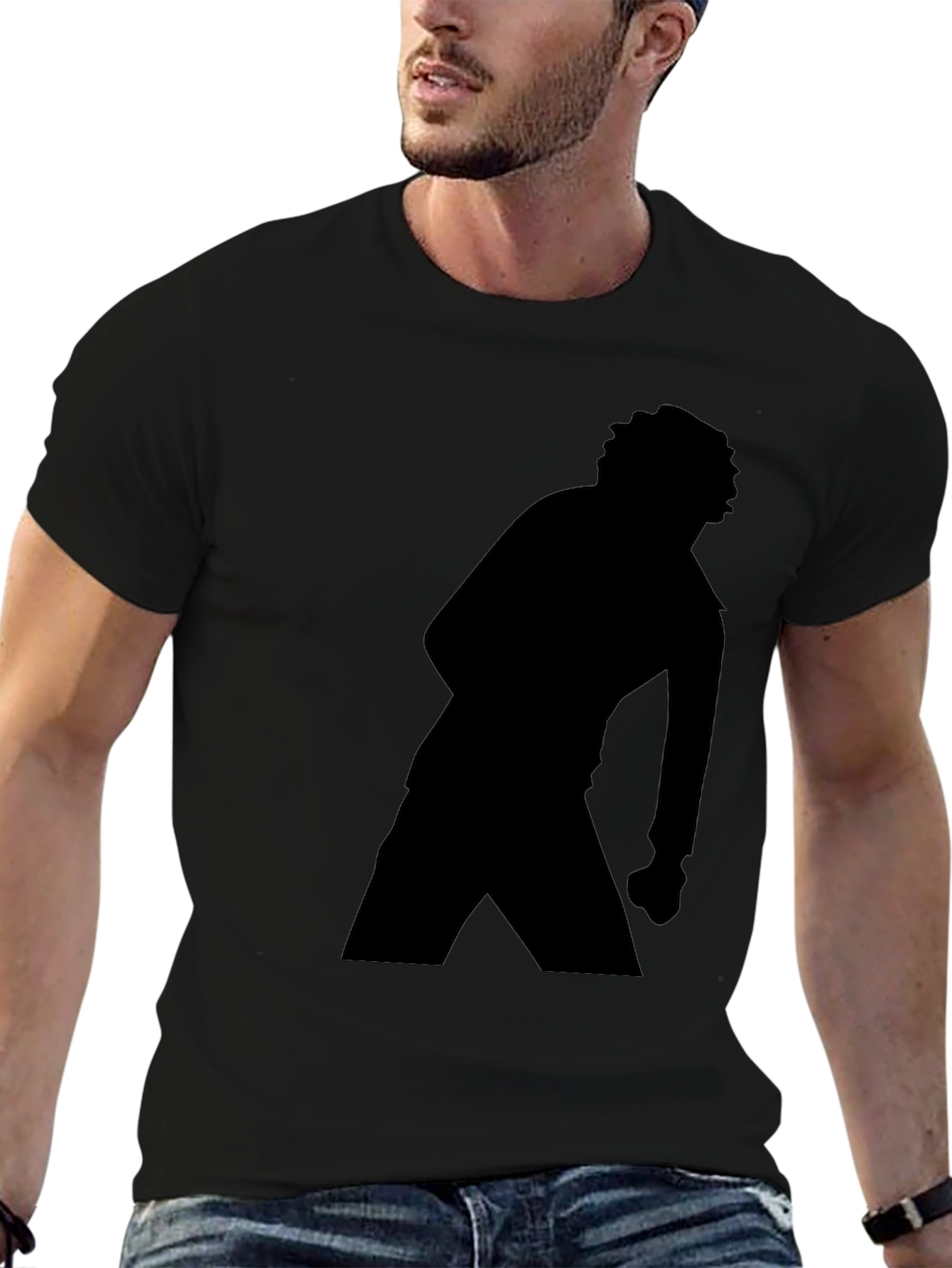 Silhouette Graphic T-Shirt - Black Cotton Tee