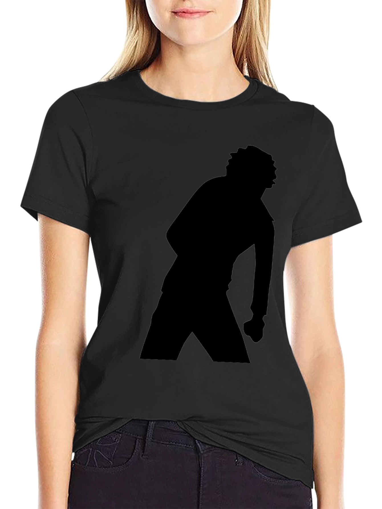 Silhouette Graphic T-Shirt - Black Cotton Tee