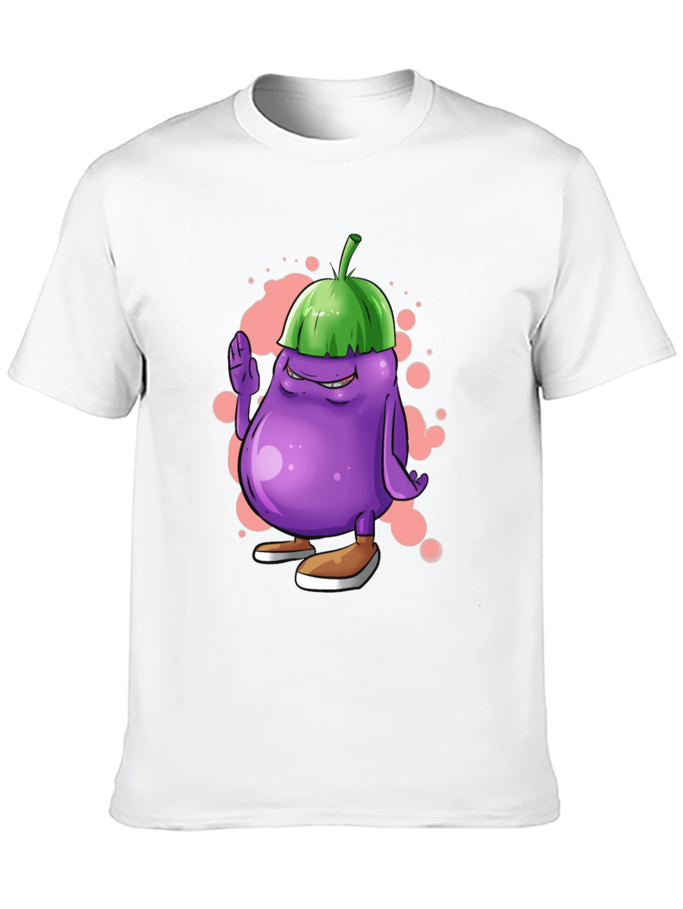 Eggplant Cartoon Graphic Tee