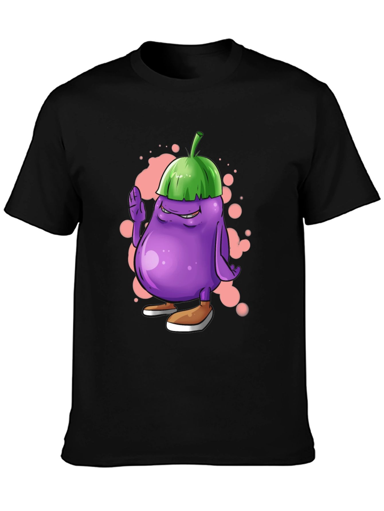 Eggplant Cartoon Graphic Tee