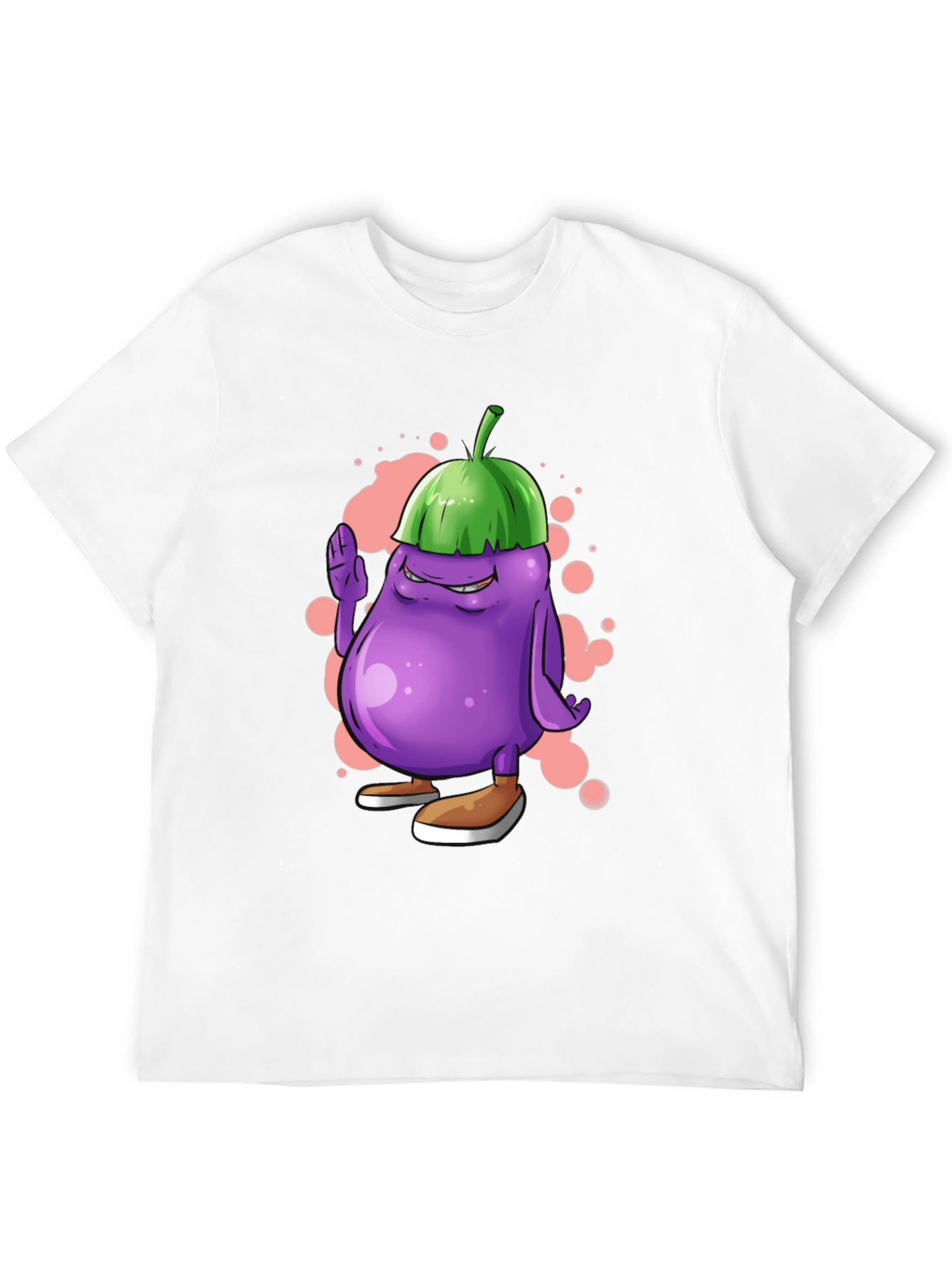 Eggplant Cartoon Graphic Tee