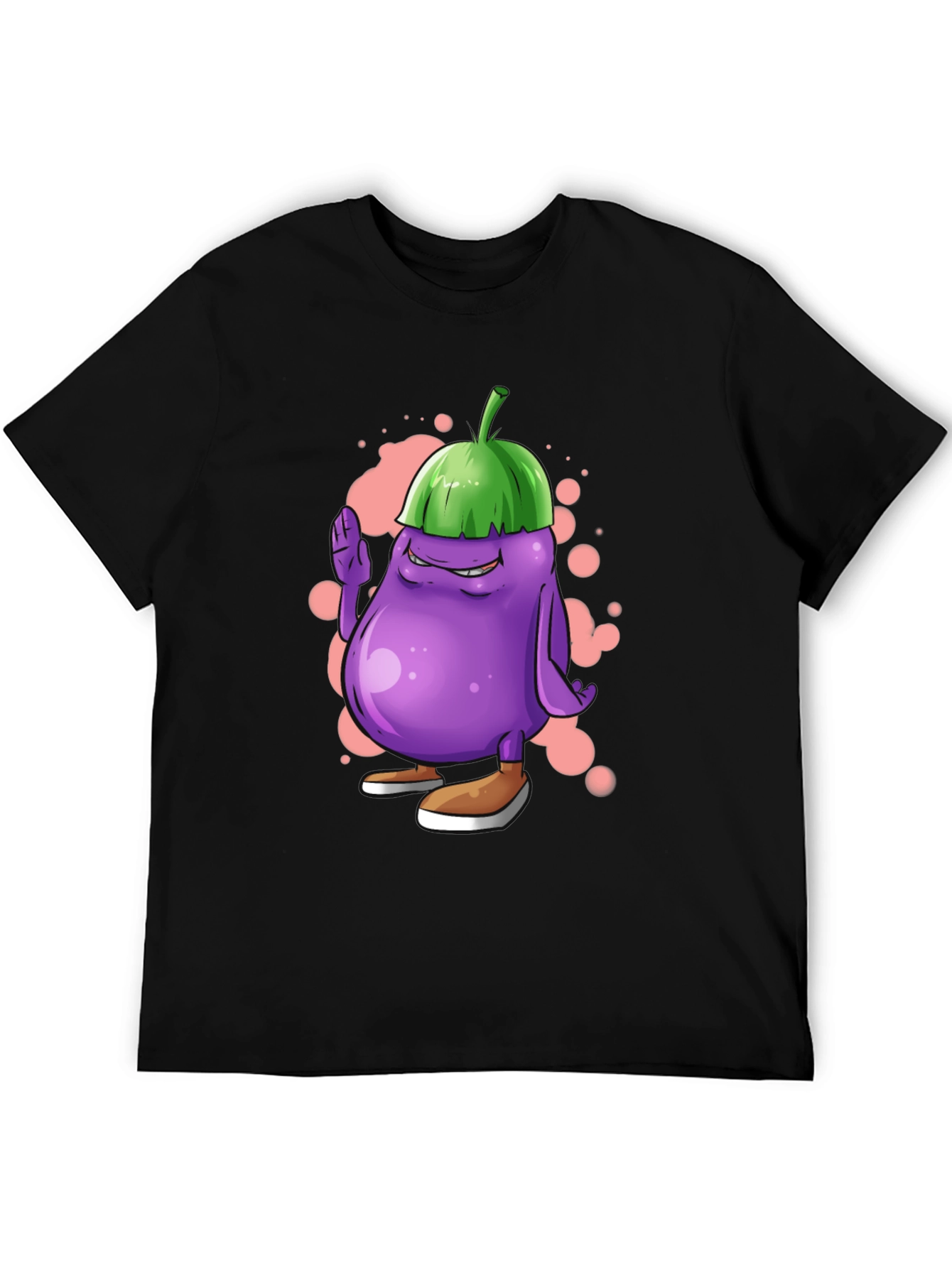 Eggplant Cartoon Graphic Tee