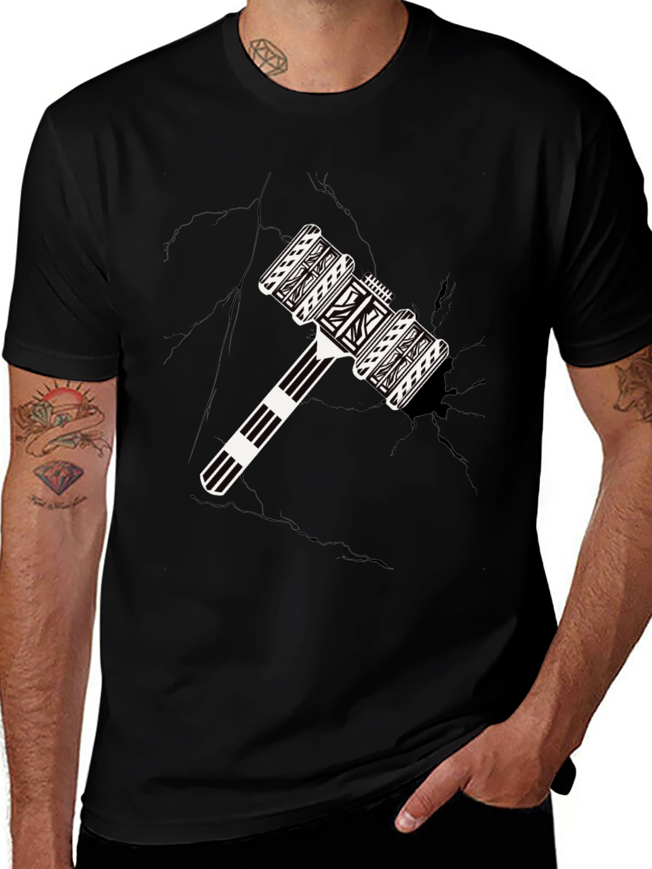 Hammer Graphic Black T-Shirt