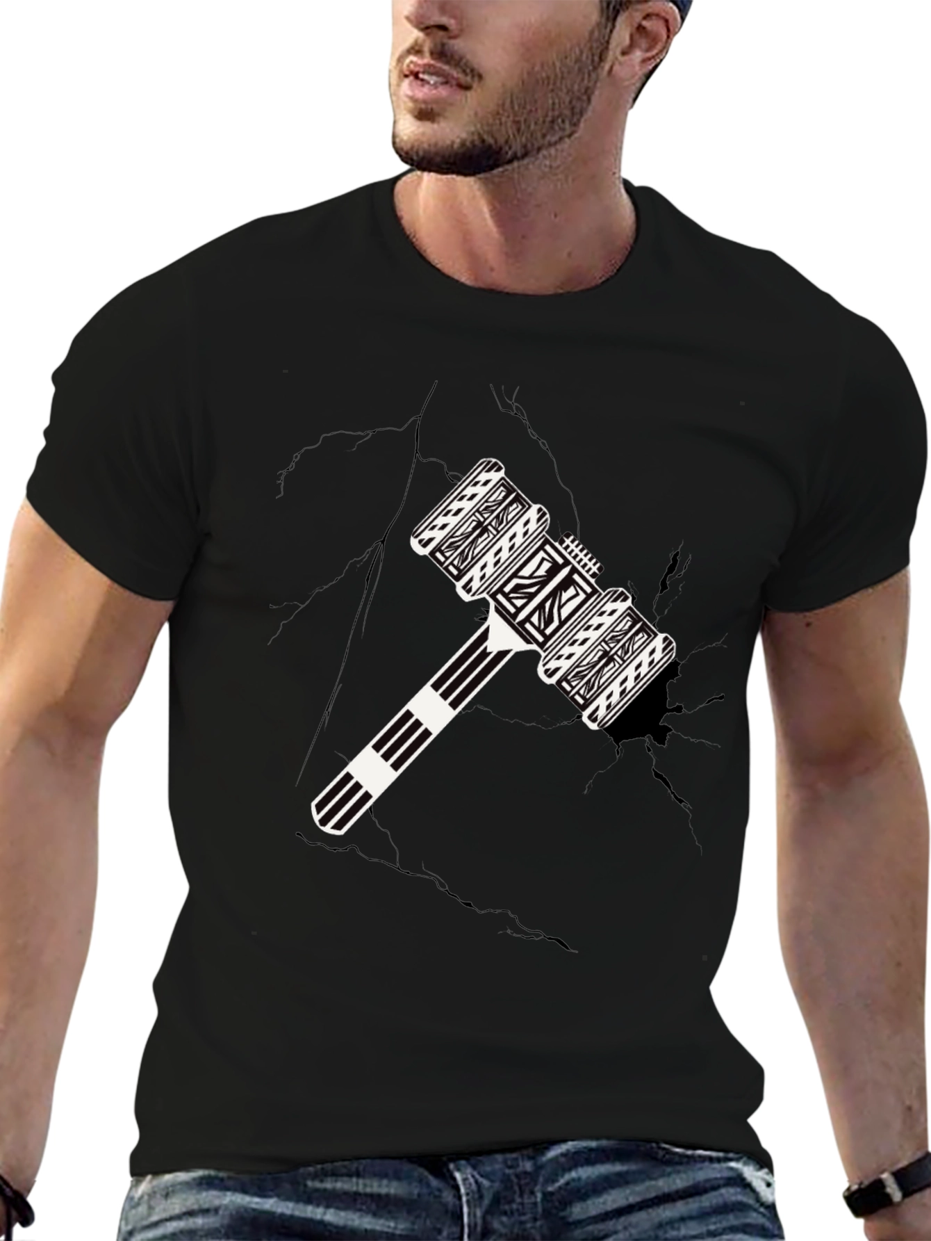Hammer Graphic Black T-Shirt