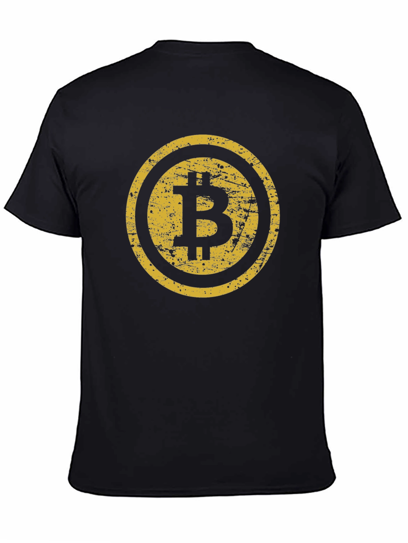 Bitcoin Distressed Graphic Tee - Black