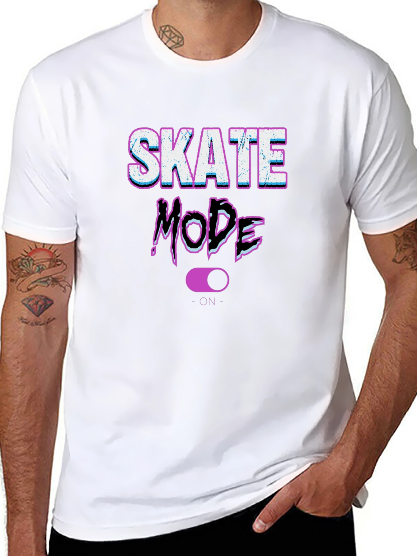 Skate Mode On T-Shirt - Black Graphic Tee