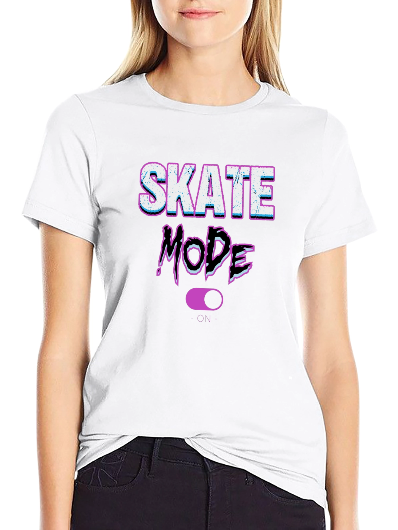 Skate Mode On T-Shirt - Black Graphic Tee