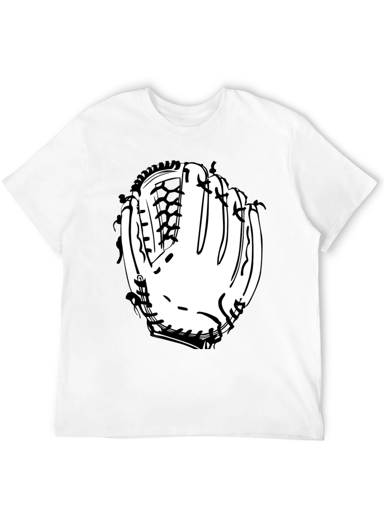 Baseball Glove Graphic Tee - Black