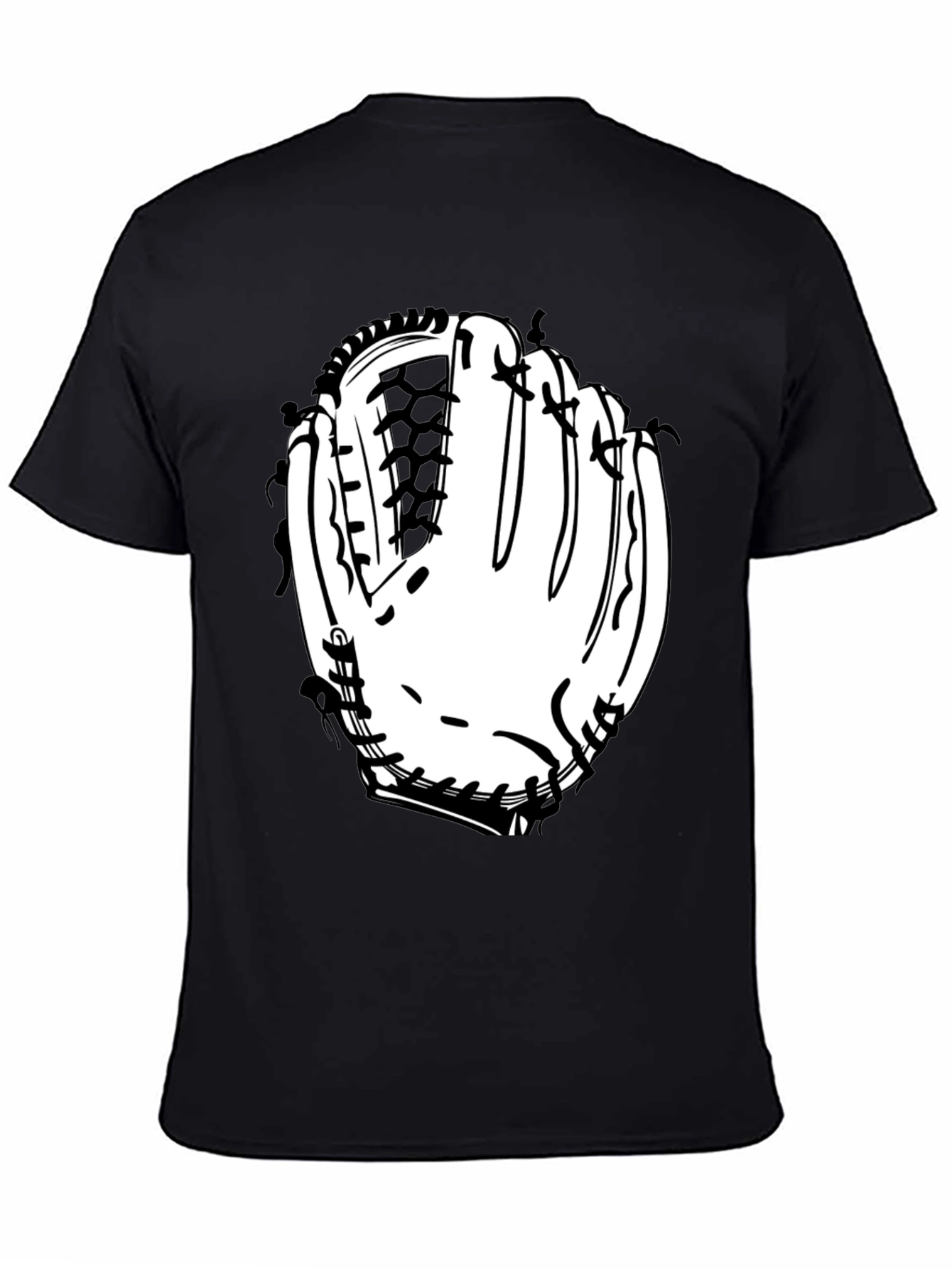 Baseball Glove Graphic Tee - Black