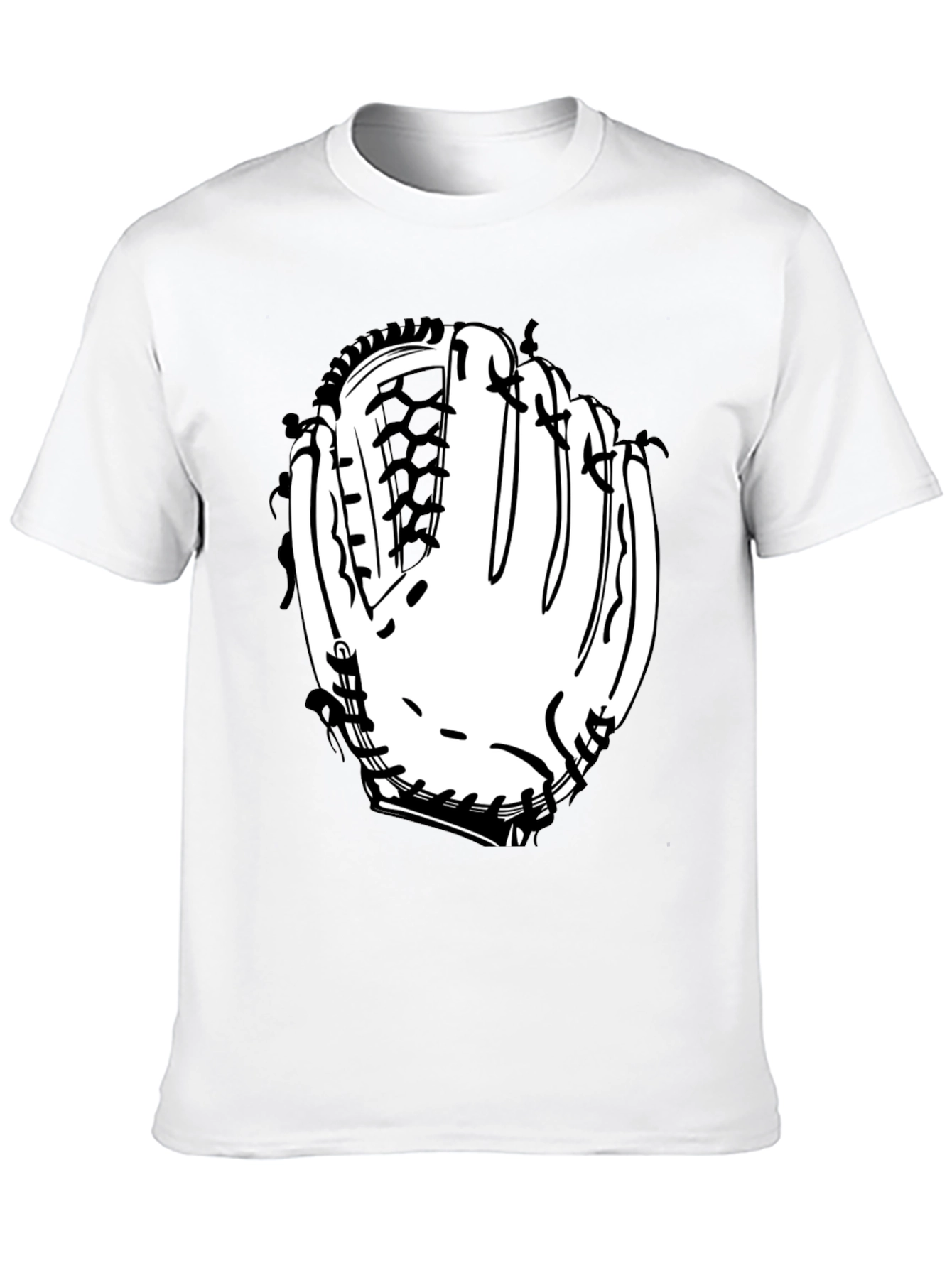 Baseball Glove Graphic Tee - Black