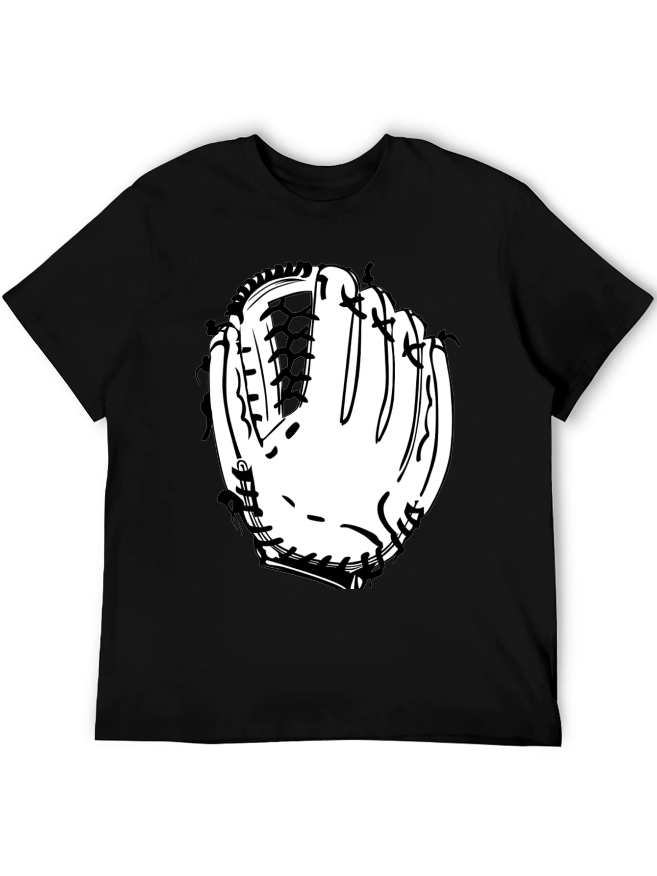 Baseball Glove Graphic Tee - Black