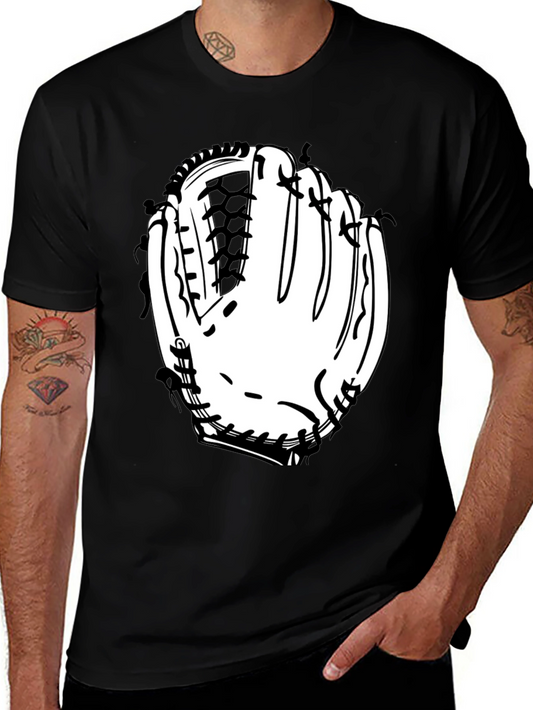 Baseball Glove Graphic Tee - Black