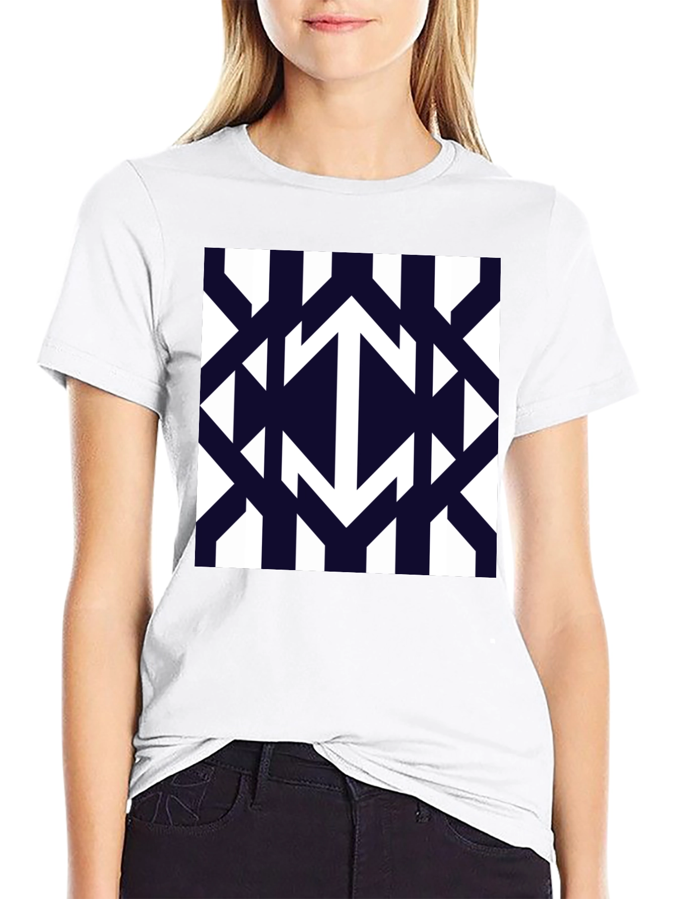Modern Geometric Arrow Pattern T-Shirt