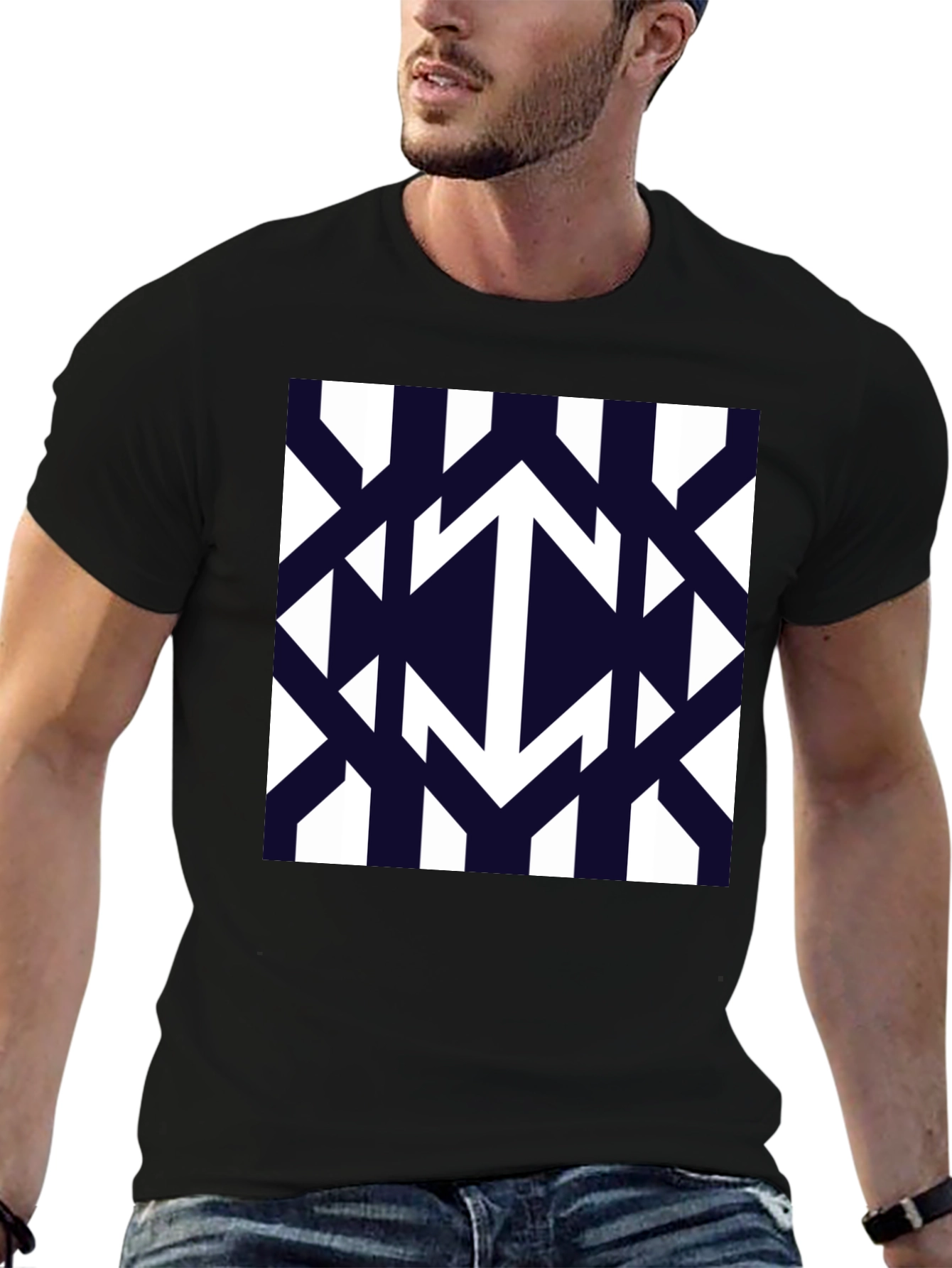 Modern Geometric Arrow Pattern T-Shirt