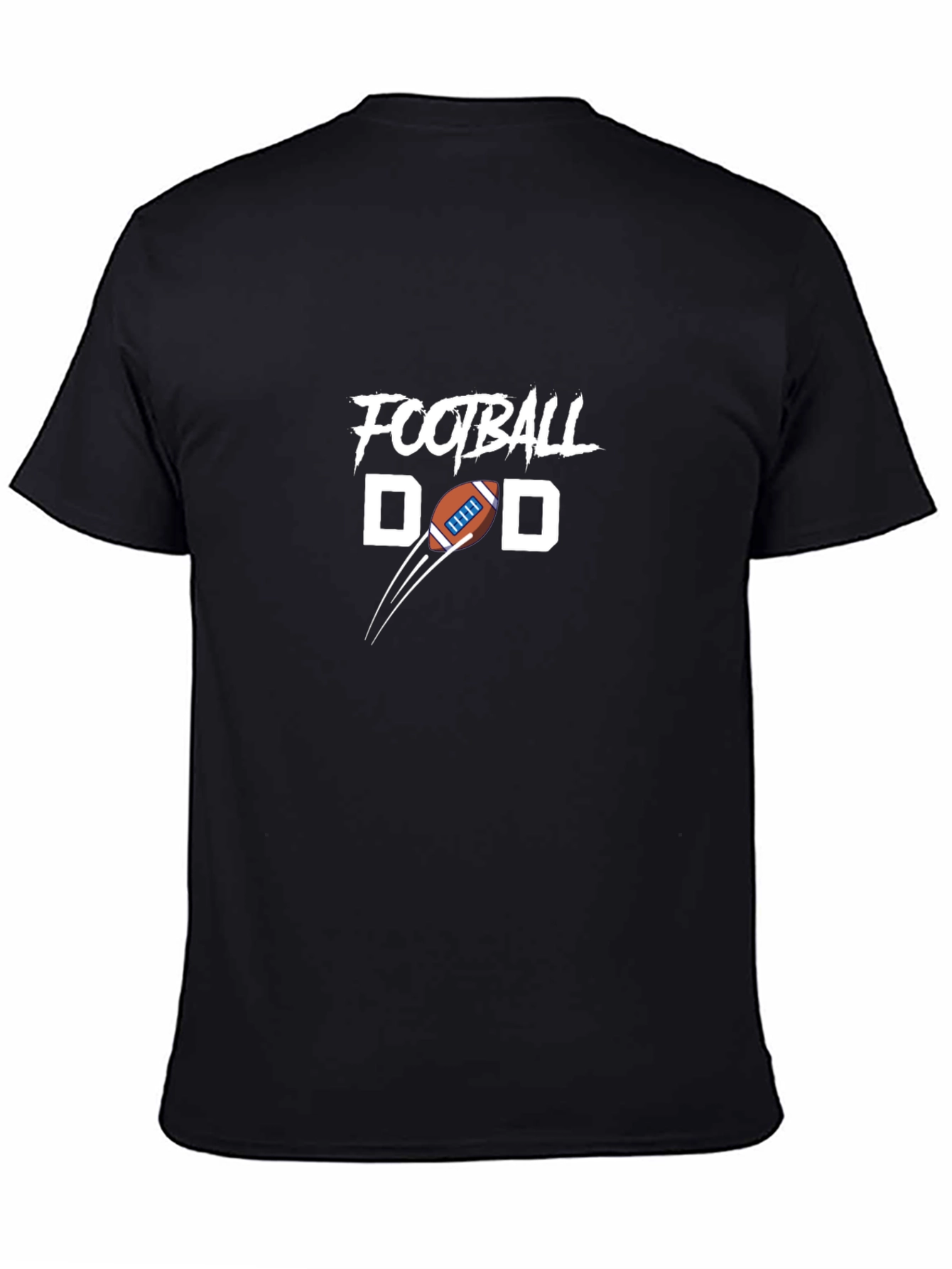Football Dad Graphic Tee - Black Cotton T-Shirt