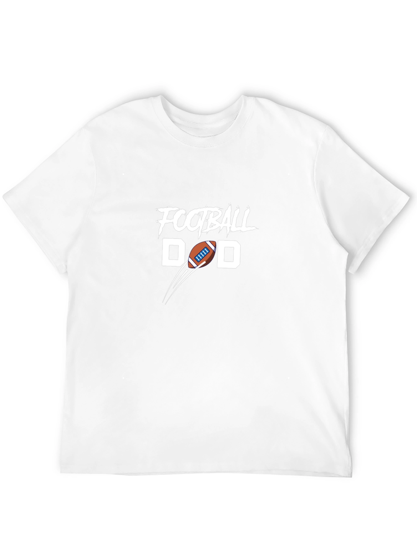 Football Dad Graphic Tee - Black Cotton T-Shirt