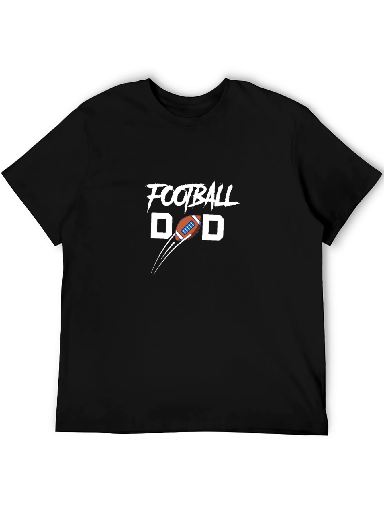 Football Dad Graphic Tee - Black Cotton T-Shirt