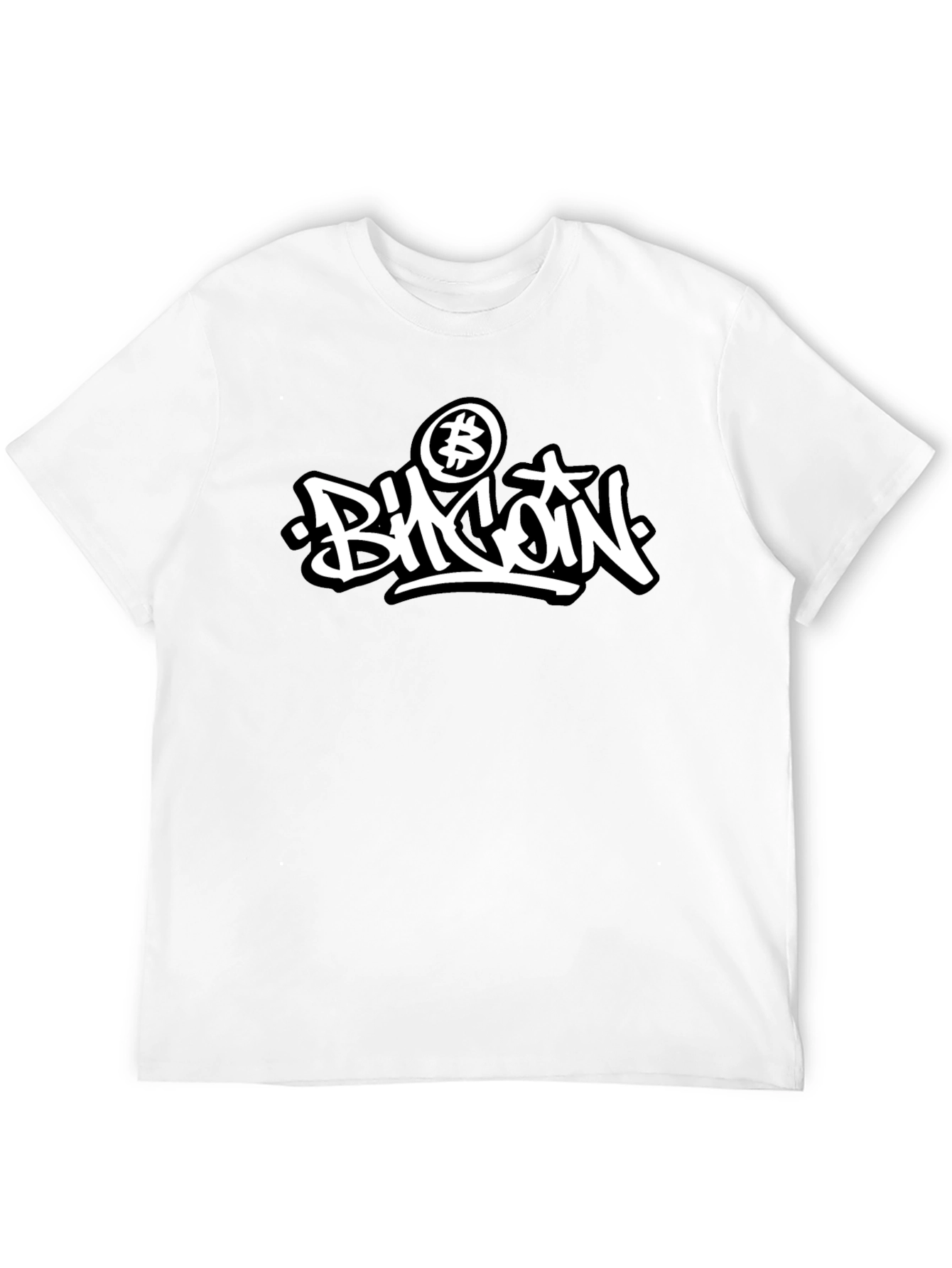Bitcoin Graffiti Style Black T-Shirt