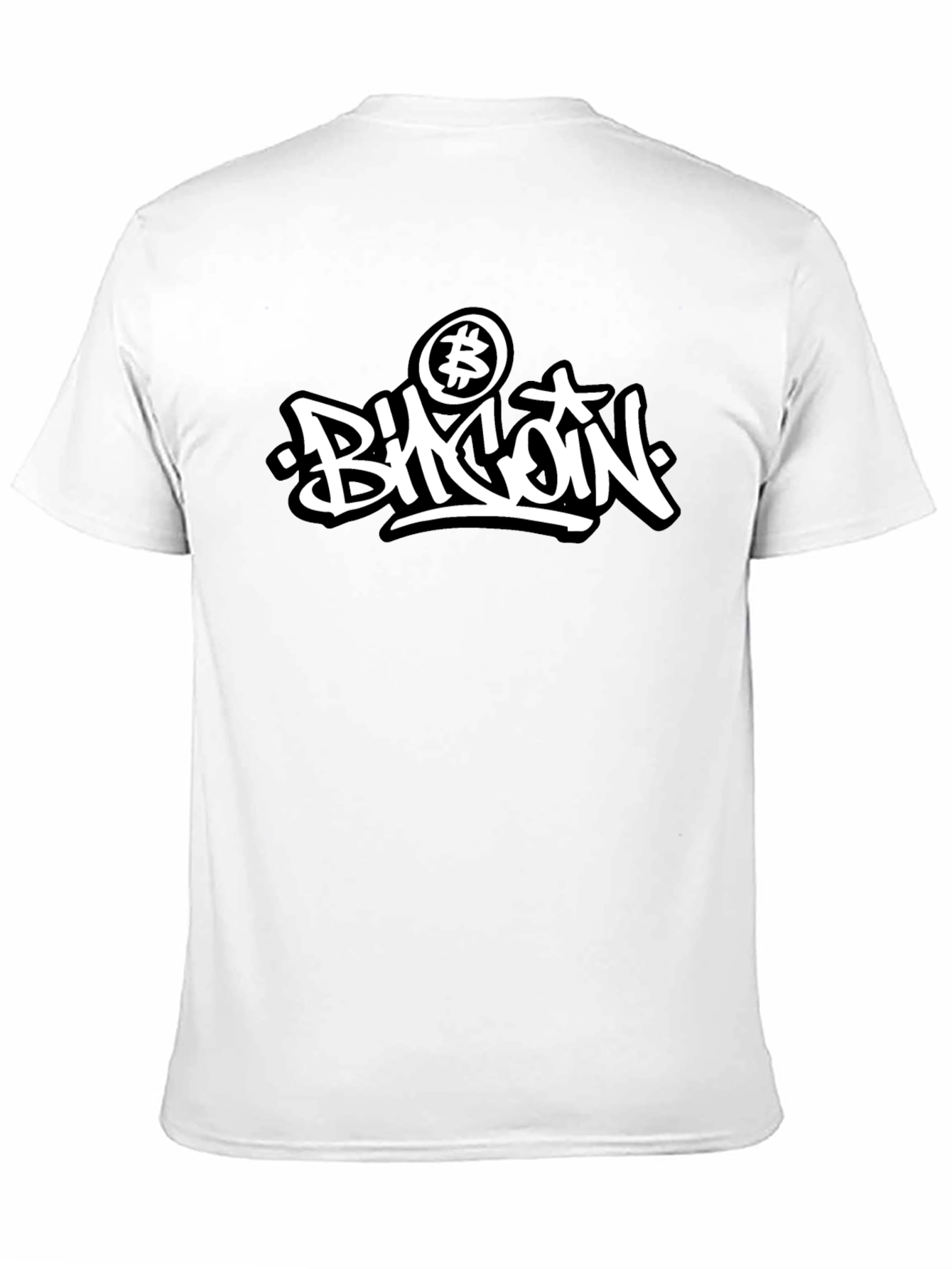 Bitcoin Graffiti Style Black T-Shirt
