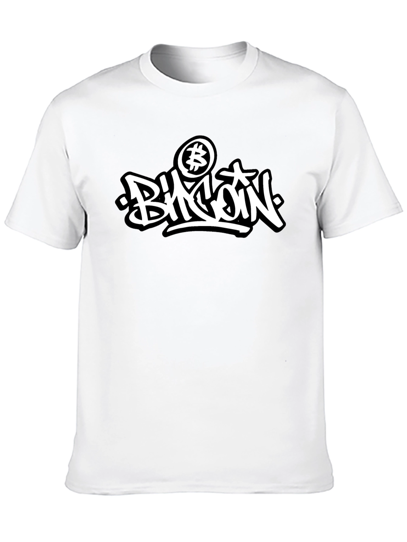 Bitcoin Graffiti Style Black T-Shirt