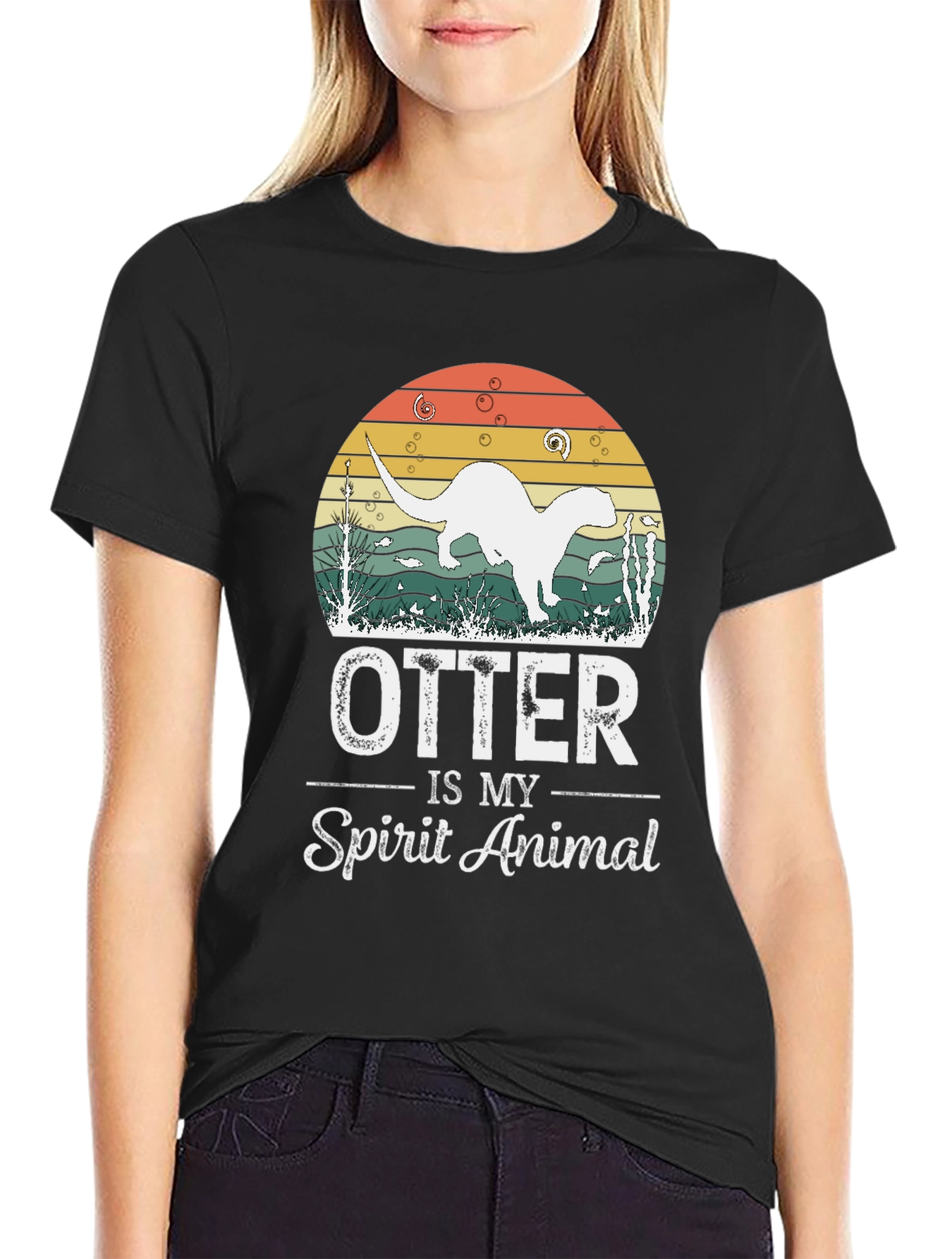 Otter Spirit Animal Graphic Tee