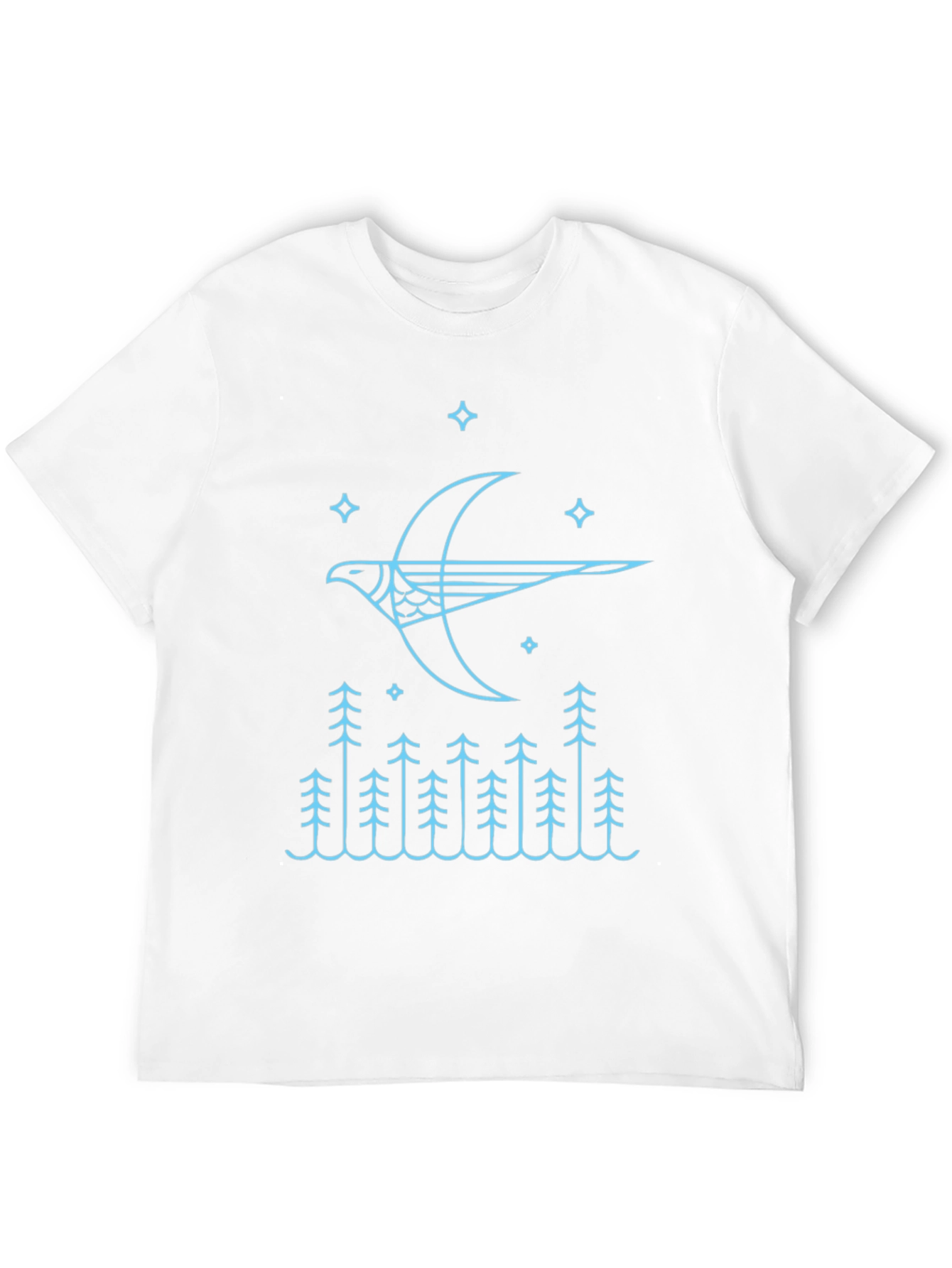 Stylized Bird & Forest Graphic Tee