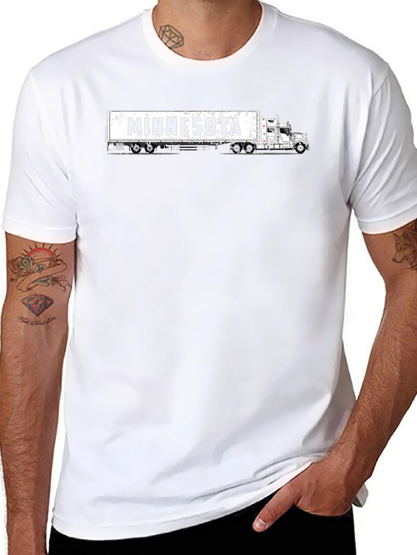 Minnesota Trucker T-Shirt - Black Cotton Tee